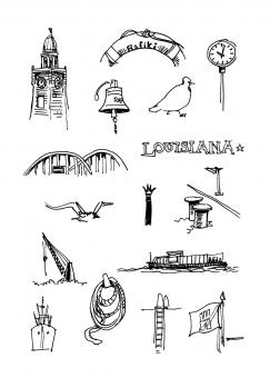 Elb-Collage – Postkarte