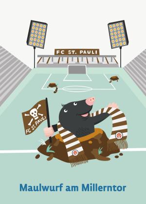 Karin Lindeskov Andersen: Maulwurf am Millerntor – Postkarte 